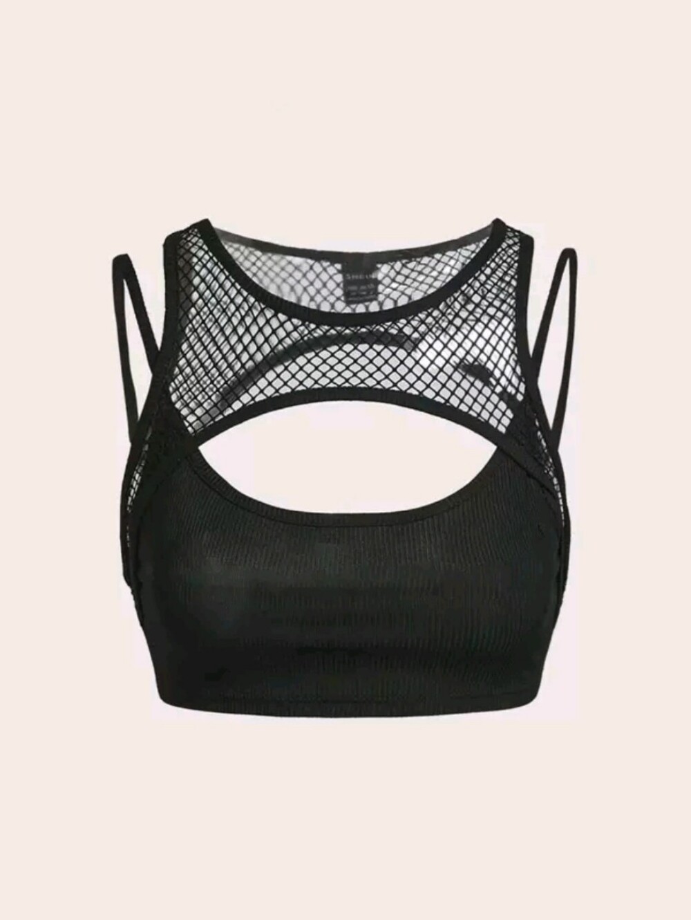SHEIN Icon Cut Out Front 2 In 1 Crop Tank Top